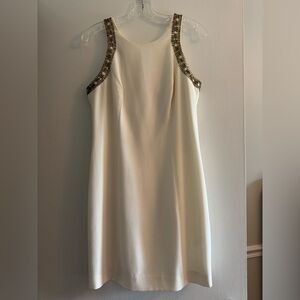 Lilly Pulitzer Cream Mini Dress with Embellished Straps